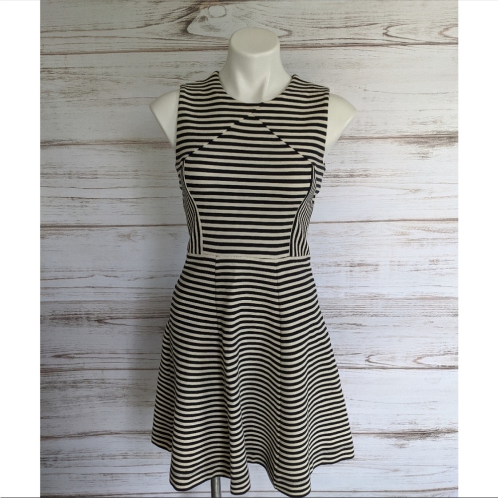 Joe Fresh Stripe Fit and Flair Dress